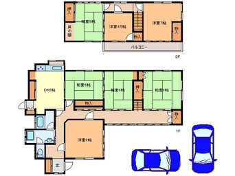 間取図 霞ヶ岡町　青山戸建