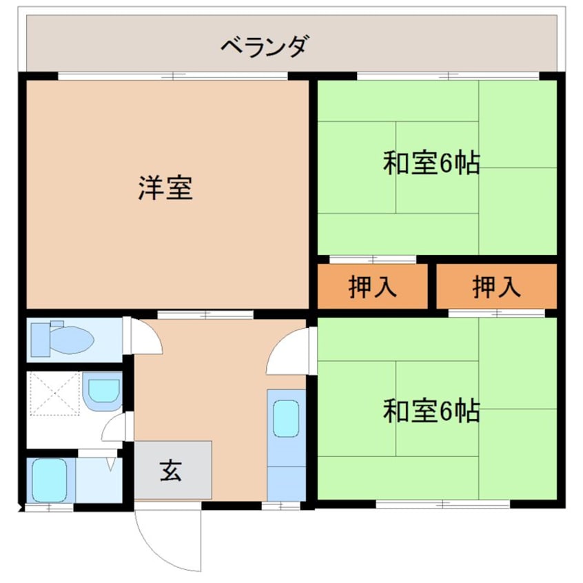 間取図 ハイツレインボーII