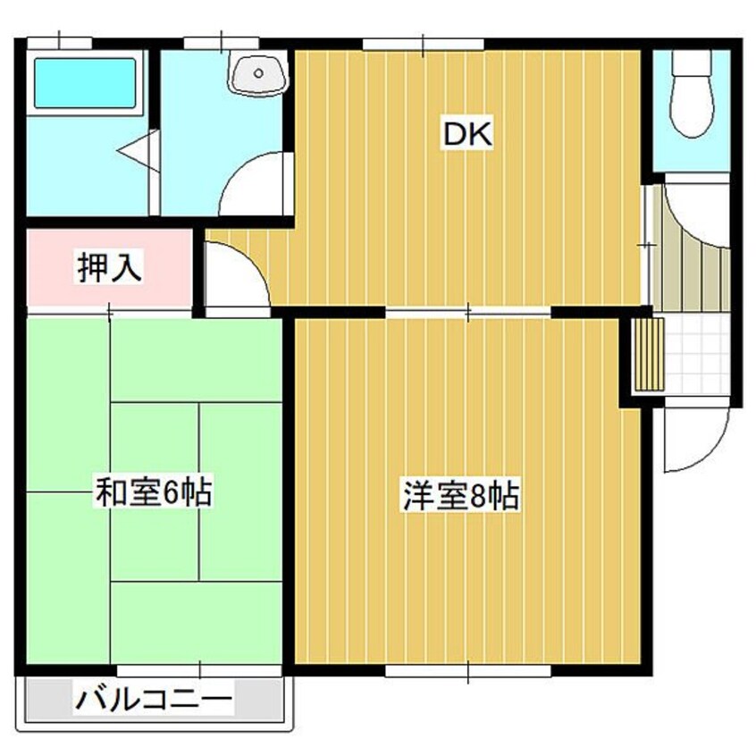 間取図 ハイツ岩間