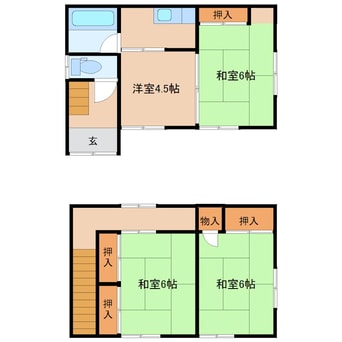 間取図 土浦市大町戸建A