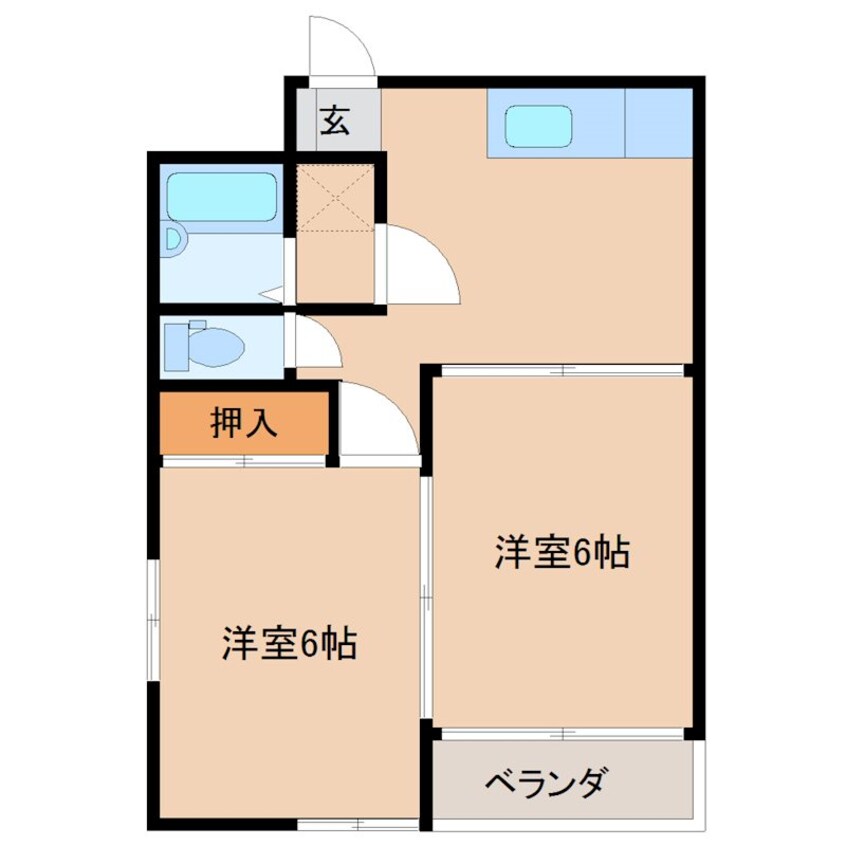 間取図 シティハイツヌカガ　1