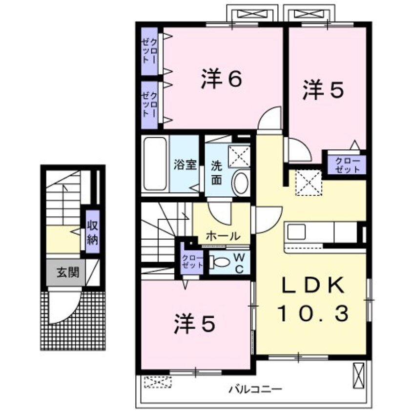 間取図 サウス　ヒルズ　Ａ