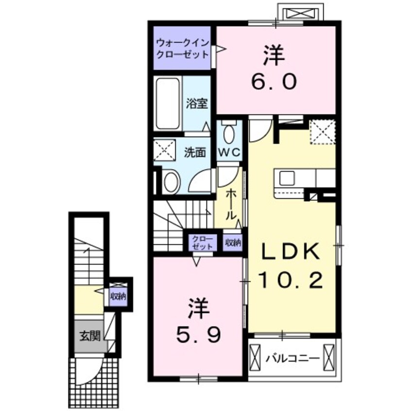 間取図 ラ　フェリーチェ　Ａ