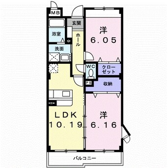 間取図 カルム　ソレイユ　ＪＮ