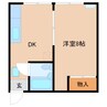 アリス土浦第6 1DKの間取り