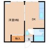 アリス土浦第6 1DKの間取り