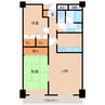 ロイヤルマンション中常 2LDKの間取り