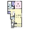 シャトー・バロンＶ 1LDKの間取り