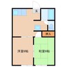 ハイツ広葉杉 2DKの間取り