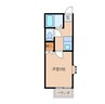 ロイヤルパレス都和A 1Kの間取り