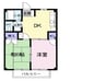 クリーンハイツさくら 2DKの間取り