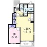 アンジュ・ソレイユＢ 1LDKの間取り