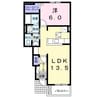 ローレル 1LDKの間取り