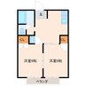 グリーンヒルズなかのII 2DKの間取り