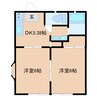 ポートランドM 2DKの間取り