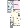オフショアV 1LDKの間取り