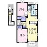ドゥメゾンＡ 2LDKの間取り