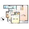 チェリーヒルズII 1LDKの間取り
