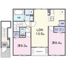 サン・マーレンVI 2LDKの間取り