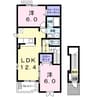 ベル・アンジュＢ 2LDKの間取り
