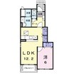 スプリング・フラワー 1LDKの間取り