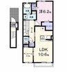 アイランドヒルズ右籾　II 1LDKの間取り