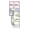 スロノス 2LDKの間取り