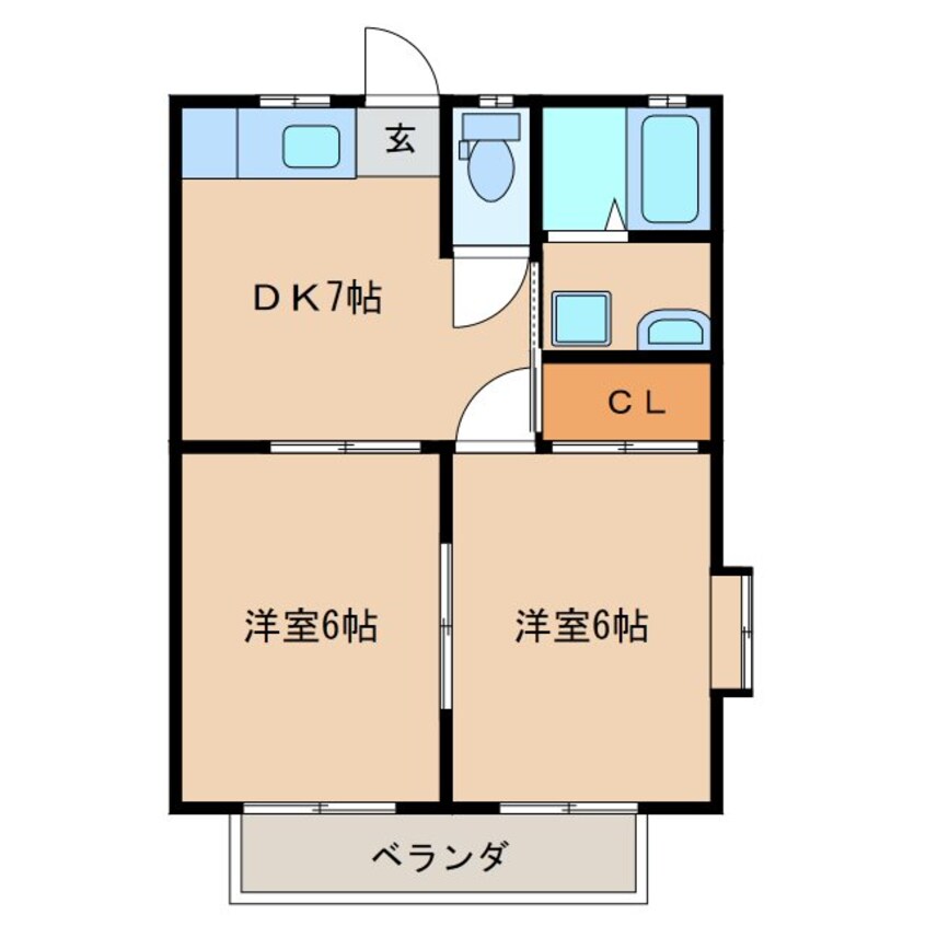 間取図 ミナミハラハイツ　A