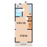 中村西根アパートI 2Kの間取り