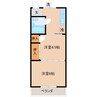 中村西根アパートI 2Kの間取り