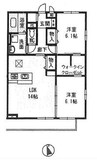 カーザ　ヴェルデ　B 2LDKの間取り