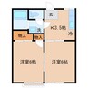 下妻ハイツ 2Kの間取り