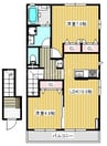 ソレイユ・高野 2LDKの間取り