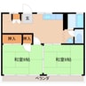 マルワレジデンス水海道第一 2DKの間取り