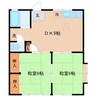 マルワレジデンス石下第二 2DKの間取り