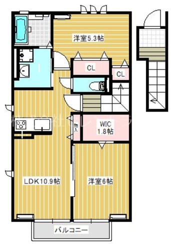 間取図 La.HAL　学園の森