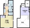 Mon　Reve（モンレーヴ） 1Kの間取り