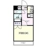 ソレイユ高野 1Kの間取り