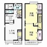 ｇｒａｃｉａ　弐番館 2LDKの間取り