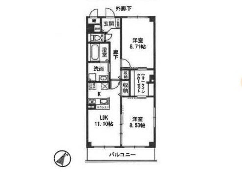 間取図 アムール二の宮