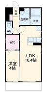 グランドソレーユ 1LDKの間取り