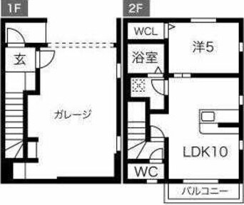 間取図 Ｊ’ｓガレージハウスＡ棟