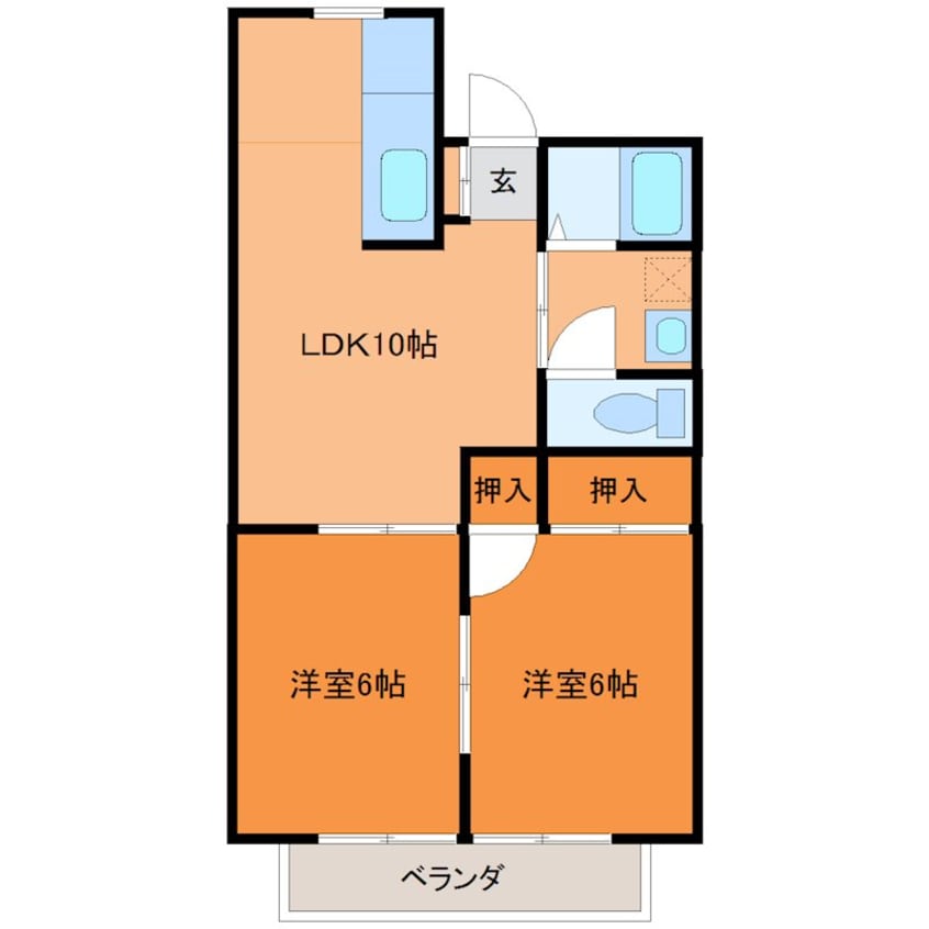 間取図 【初期費用ゼロ】ウッドフラット