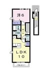 カリダーデ　Ｄ 1LDKの間取り