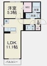 カサベルデ 1LDKの間取り