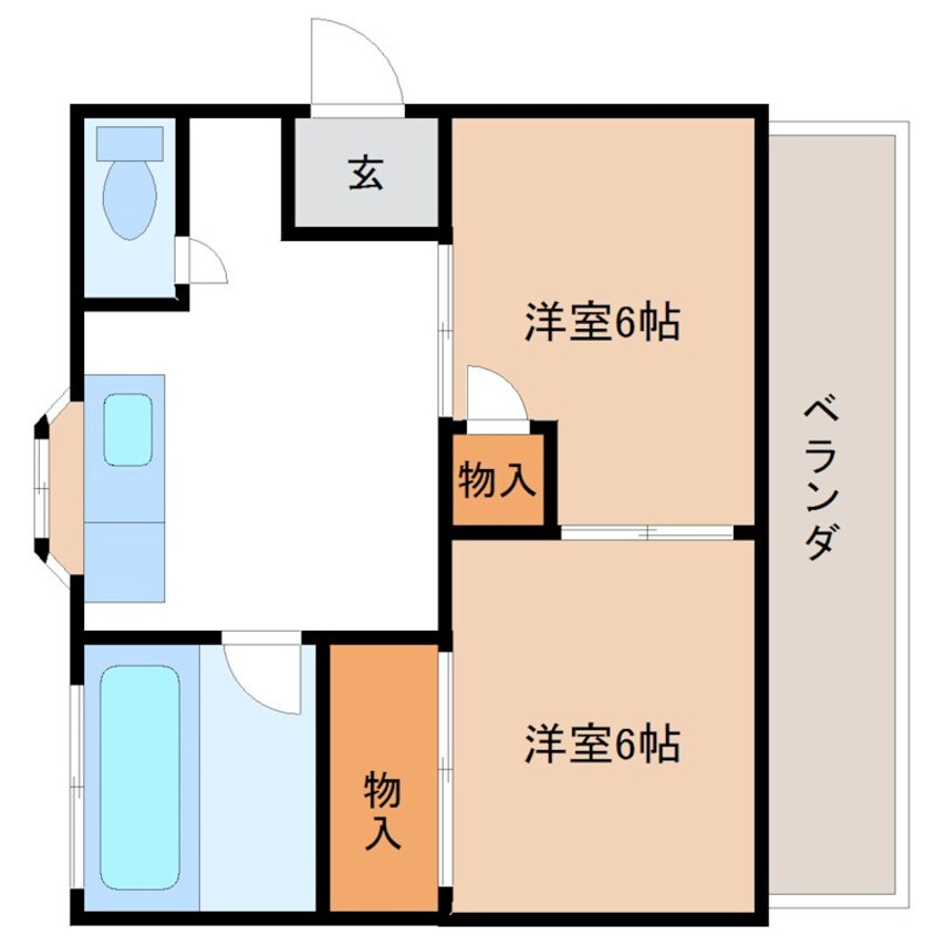 間取図 【初期費用無料！！】マロンフラットA