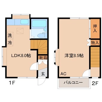 間取図 初期費用ゼロアヴァンメゾン角来3号棟