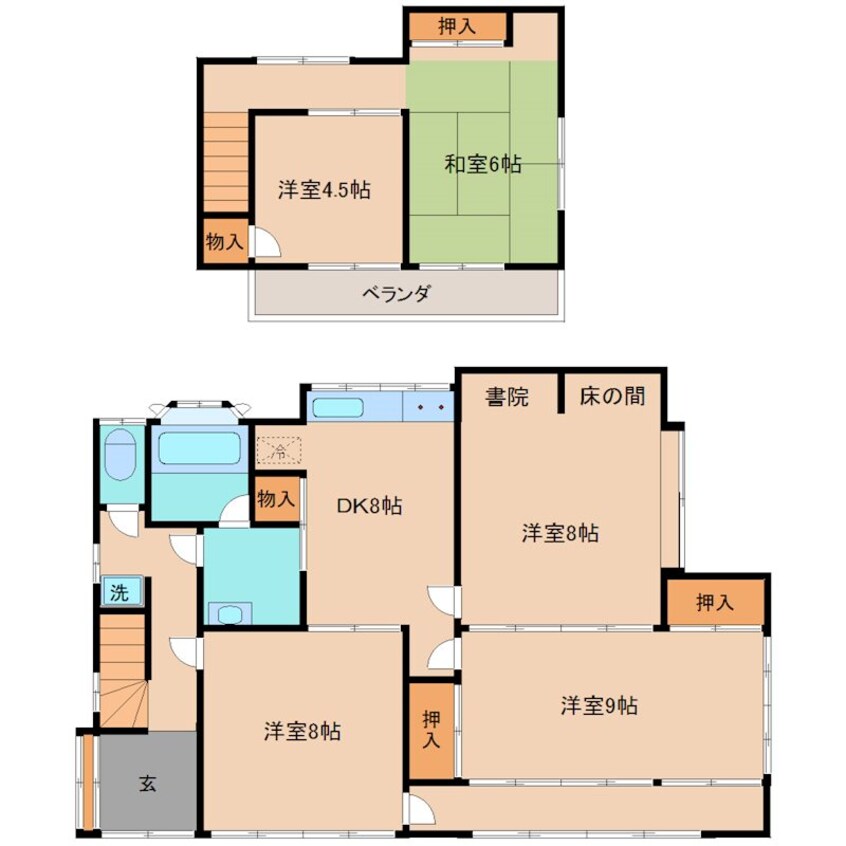 間取図 土浦市中貫1326　戸建