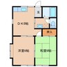 大東ハイツ　12号棟 2DKの間取り