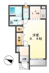 カサパルドII 1Kの間取り